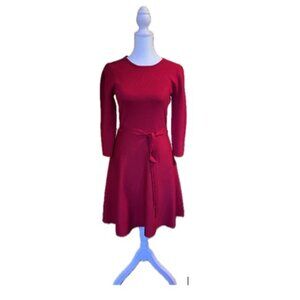 Red Midi Sweater Dress